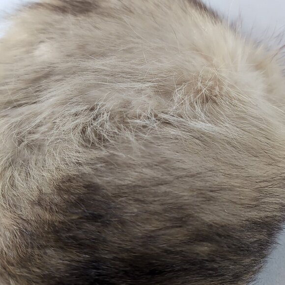 Vintage Vittorio Creation Genuine Fur Hat Men's Women's Winter Canada Tan Beige - Picture 7 of 7